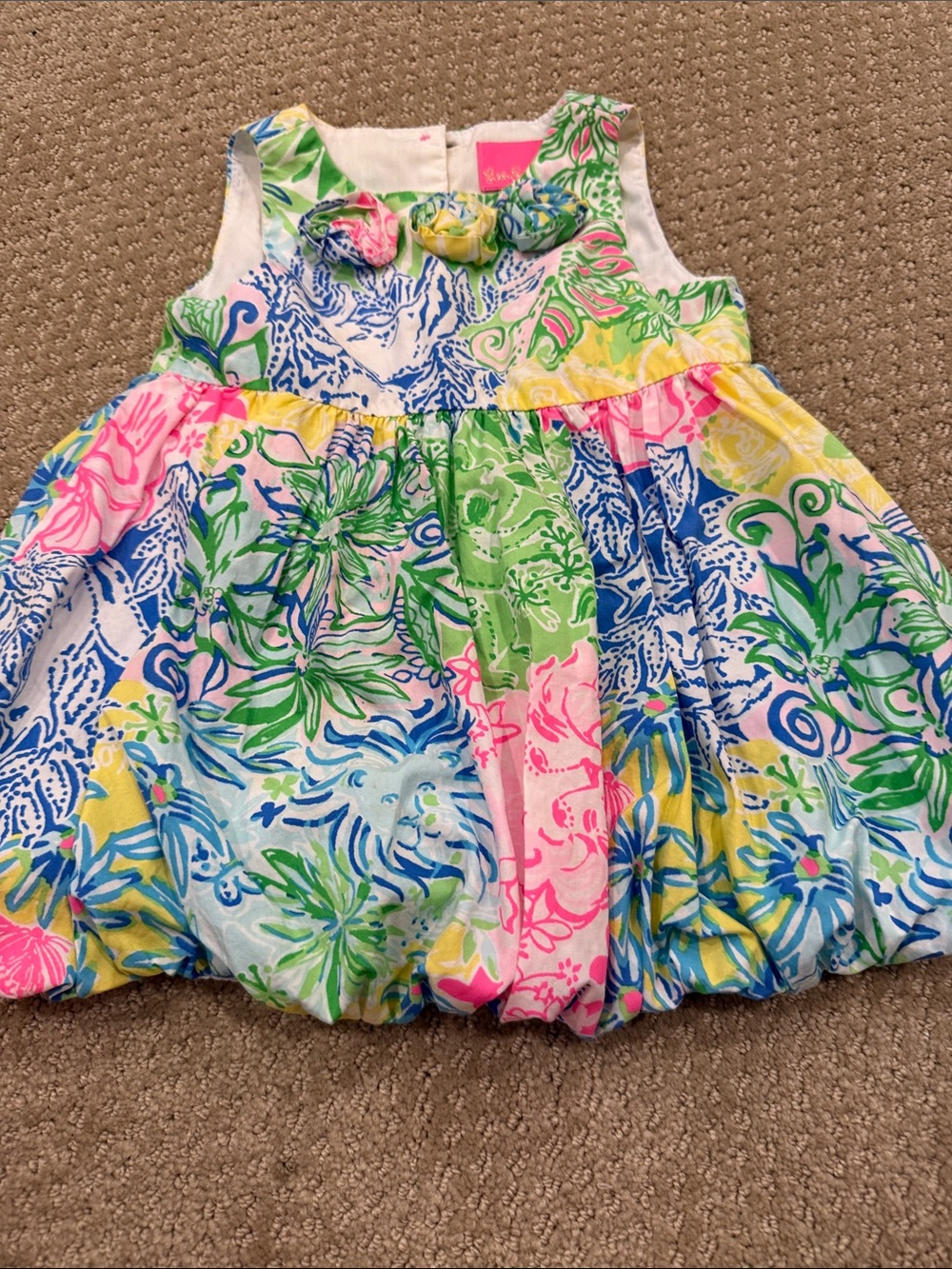 Lilly Pulitzer Pink Green Blue Yellow Floral Dress